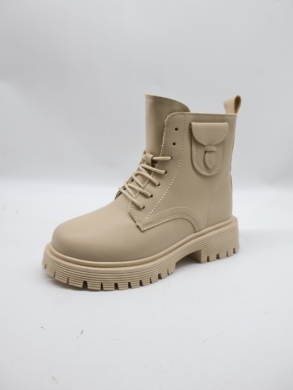 Botki damskie ocieplane na płaskim (37-42) E8209-3 BEIGE