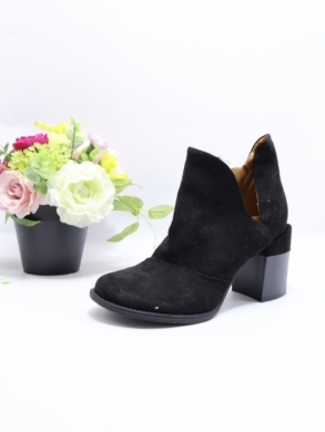 Botki damskie na obcasie (36-41) A5706 BLACK