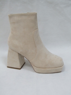 Botki damskie ocieplane na obcasie (36-41) NS293 BEIGE