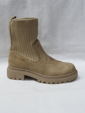 Botki damskie na płaskim (36-41) A807 TAUPE