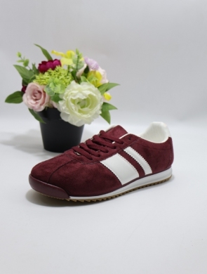 Buty sportowe damskie na płaskim (36-41) 2502 WINE