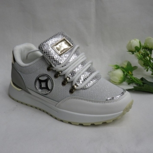Buty sportowe damskie na płaskim (36-41) 9230-2 WHITE