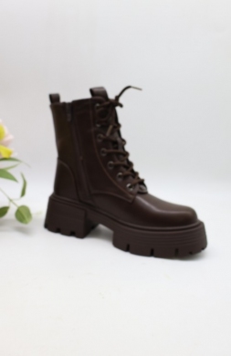 Botki damskie ocieplane na obcasie (36-41) AM7550 BROWN
