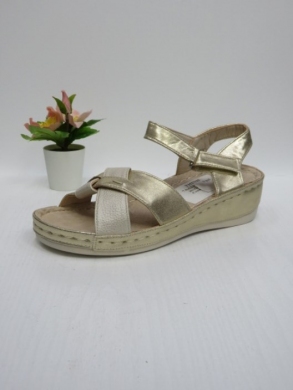 Sandały damskie na koturnie (36-41) 7AA2301 GOLD/GOLD