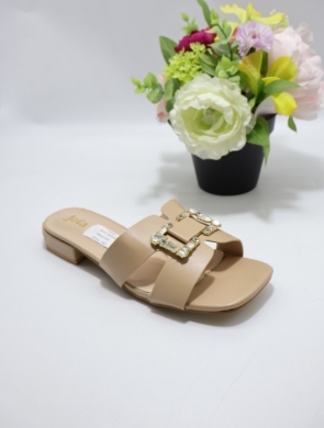 Klapki damskie na płaskim (36-41) BF-61 BEIGE