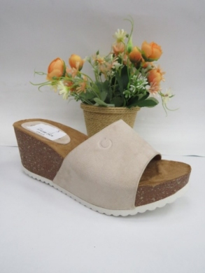 Klapki damskie na koturnie (36-41) 8282 BEIGE