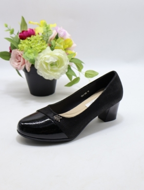 Czółenki damskie na obcasie (36-41) J-200 BLACK