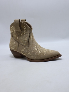 Botki damskie na obcasie (36-41) 7663 KHAKI