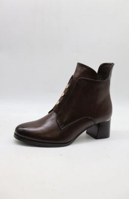 Botki damskie ocieplane na obcasie (36-41) YCC-153 COFFE