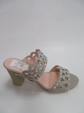 Klapki damskie na obcasie (36-41) 369-46 GREY