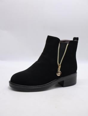 Botki damskie ocieplane na obcasie (36-42) W113 BLACK