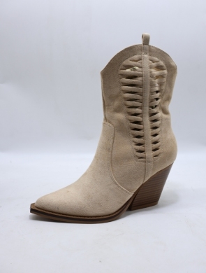 Kozaki damskie na obcasie (36-41) A2213 BEIGE