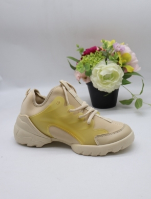 Buty sportowe damskie na płaskim (36-41) LA196 BEIGE