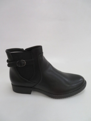 Botki damskie jesienne na płaskim (36-41) S9198 BLACK