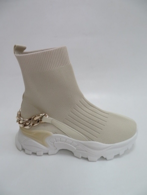 Sneakersy damskie wysokie (36-41) SSY53-8 BEIGE