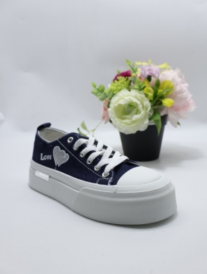 Trampki damskie na płaskim (36-41) K1739 BLUE