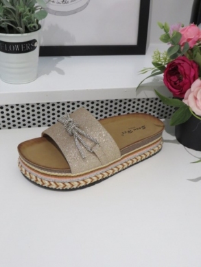 Klapki damskie na koturnie (36-41) TL8-89 GOLD