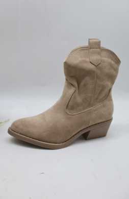 Botki damskie ocieplane na obcasie (36-41) D-77 BEIGE