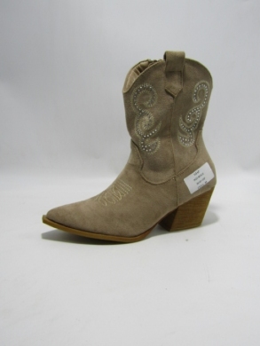 Botki damskie ocieplane na obcasie (36-41) 2623 BEIGE