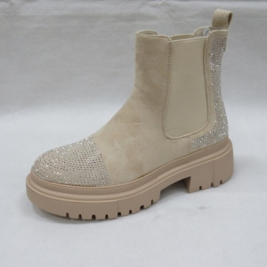 Botki damskie na płaskim (36-41) 8617 BEIGE