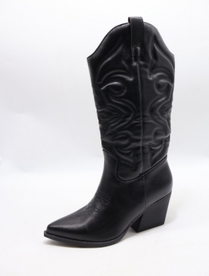 Kozaki damskie na obcasie (36-41) HQ330 BLACK