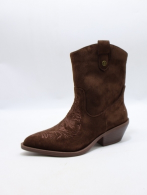 Botki damskie na obcasie (36-41) M1509 BROWN