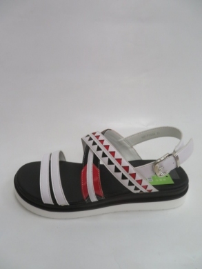 Sandały damskie na płaskim (36-41) W20-71126A WHITE/RED