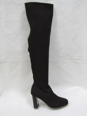 Kozaki damskie na obcasie (36-41) QT58 BLACK