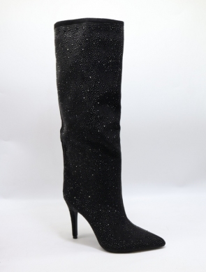 Kozaki damskie na szpilce (36-41) 2527A BLACK