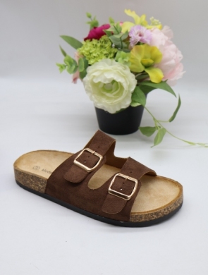 Klapki damskie na płaskim (36-41) 2410-9 BEIGE