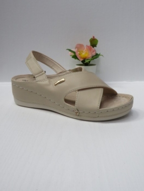 Sandały damskie na koturnie (36-41) 7AA2302 BEIGE