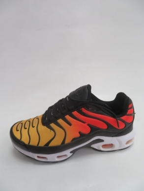 Buty sportowe damskie na płaskim (36-41) LL14 BLACK/ORANGE
