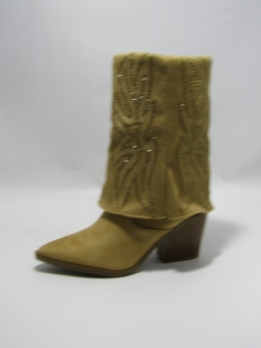 Kozaki damskie na obcasie (36-41) X8356 CAMEL