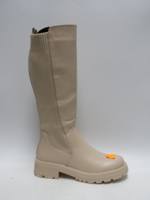 Kozaki damskie na płaskim (36-41) 888-68 BEIGE