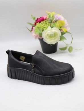 Półbuty damskie na płaskim (36-41) 6840 BLACK