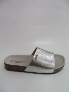 Klapki damskie na płaskim (36-41) 0509 SILVER