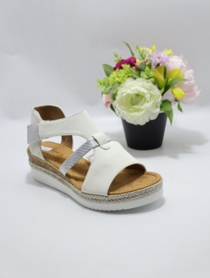 Sandały damskie na koturnie (36-41) F6705 WHITE