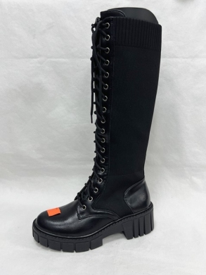 Kozaki damskie na płaskim (36-41) JKD-137 BLACK