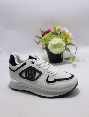 Buty sportowe damskie na płaskim (36-41) 6389-1 WH/BL