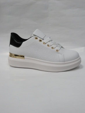 Buty sportowe damskie na płaskim (36-41) WW013 WHITE/BLACK