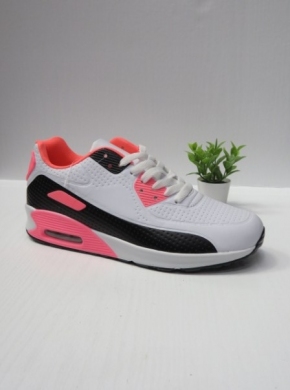 Buty sportowe damskie na płaskim (36-41) D014-315 WHITE/CORAL