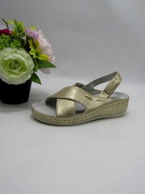 Sandały damskie na koturnie (36-41) 7AA2302 GOLD