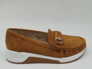 Mokasyny damskie na koturnie (36-41) DS23114-3 CAMEL
