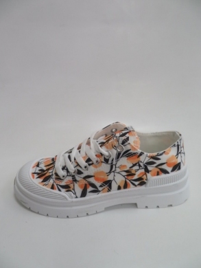 Trampki damskie na płaskim (36-41) BL282-2 WHITE