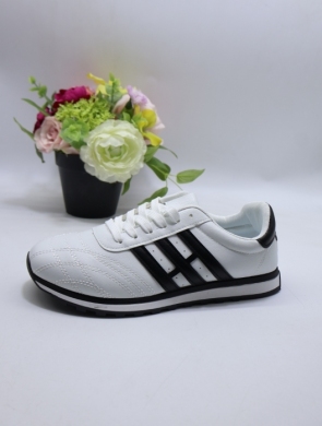 Buty sportowe damskie na płaskim (36-41) FH-24 WHITE/BLACK