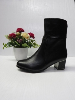 Botki damskie ocieplane na obcasie (36-41) 0506 BLACK