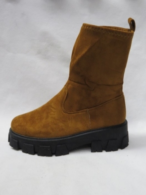 Botki damskie na płaskim (36-41) 8061 CAMEL