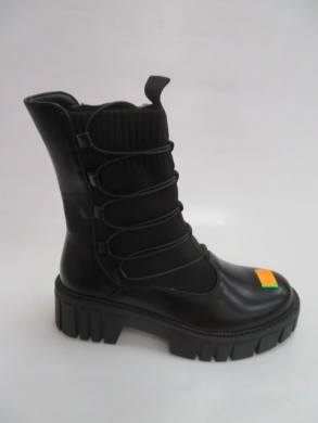Botki damskie jesienne na płaskim (36-41) 6315-1 BLACK