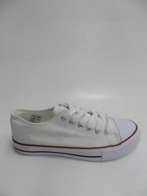 Trampki damskie na płaskim (36-41) 7BW-3 WHITE