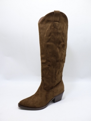 Kozaki damskie na obcasie (36-41) 7688A-1 OLIVE